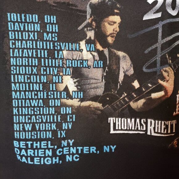 Florida Georgia Line Black Concert T Shirt 2015 Tour size L large Anything Goes - Picture 10 of 13